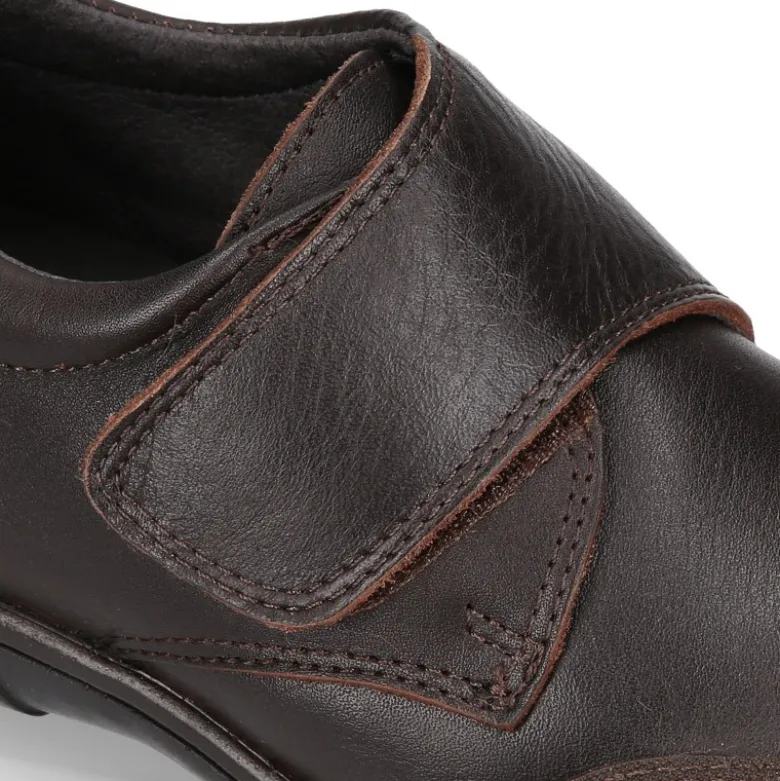 Blucher niño colegial con cierre adherente y puntera reforzada en piel PREMIUM.