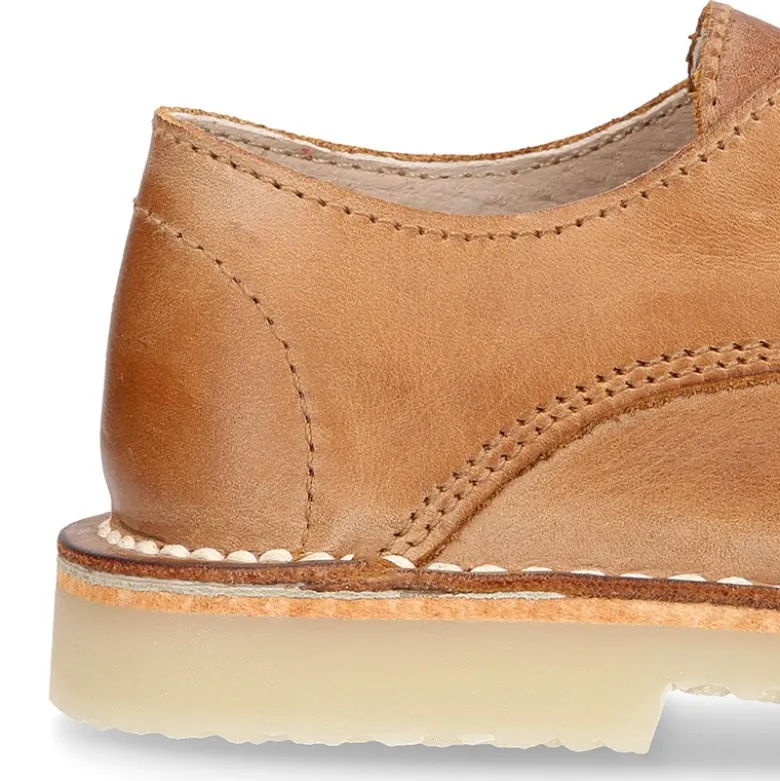 Blucher niño cordones en piel CUERO.