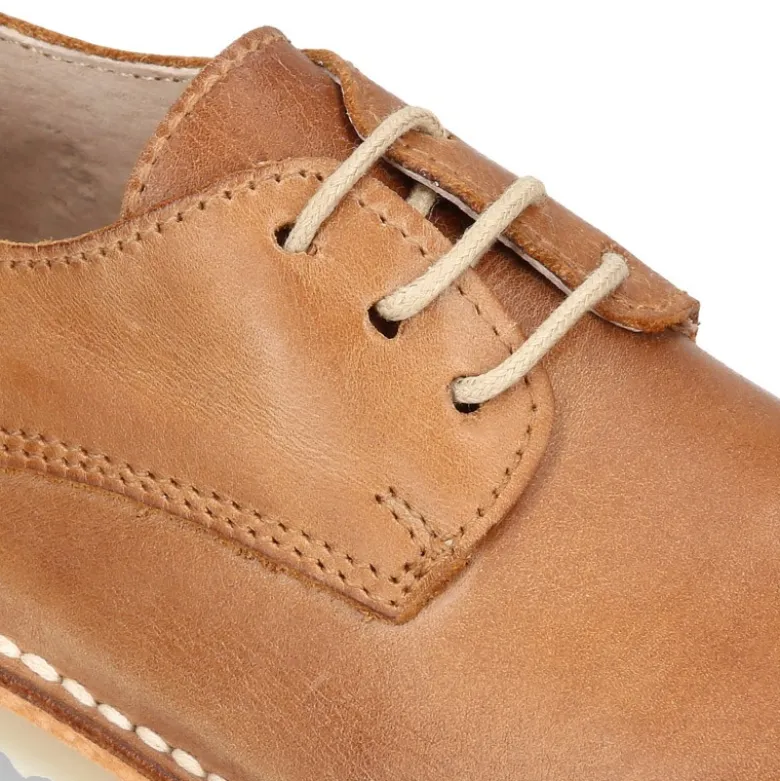 Blucher niño cordones en piel CUERO.