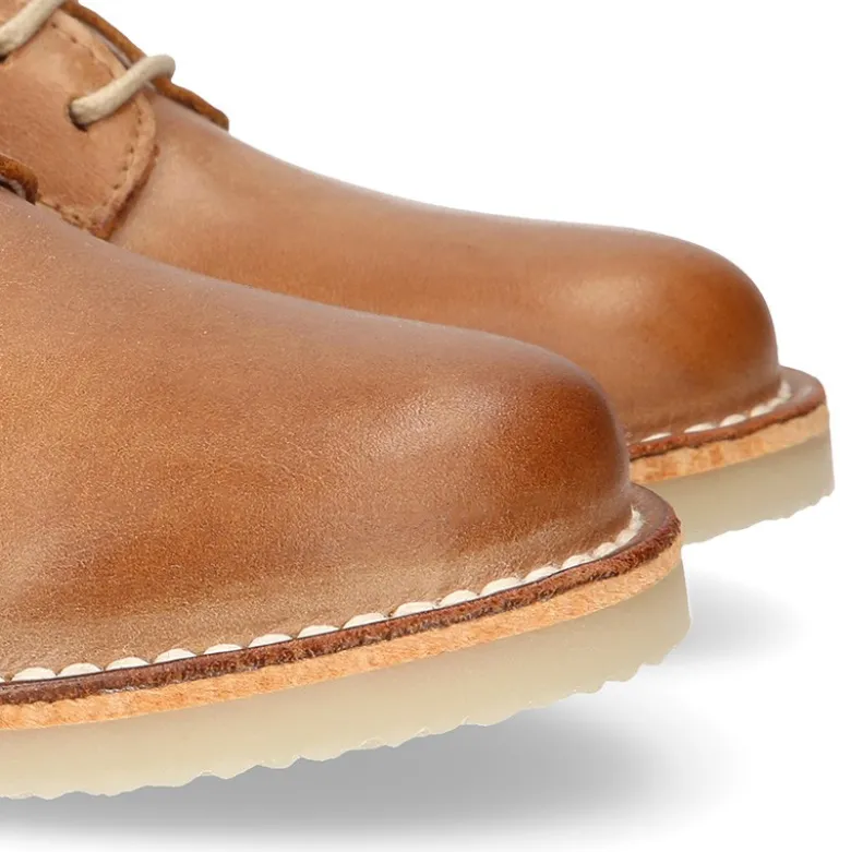 Blucher niño cordones en piel CUERO.