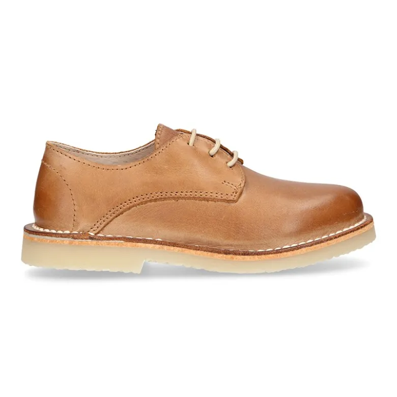 Blucher niño cordones en piel CUERO.