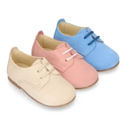 Blucher niño primavera con cordones en piel SERRAJE.