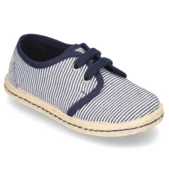 Blucher peques tipo Alpargata lona rayas.