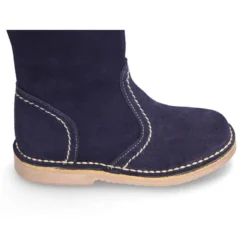Bota alta niños tipo campera con cremallera en serraje.