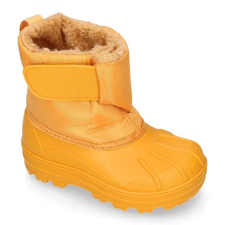 Bota de agua infantil para niños pequeños con borrego y diseño apreski