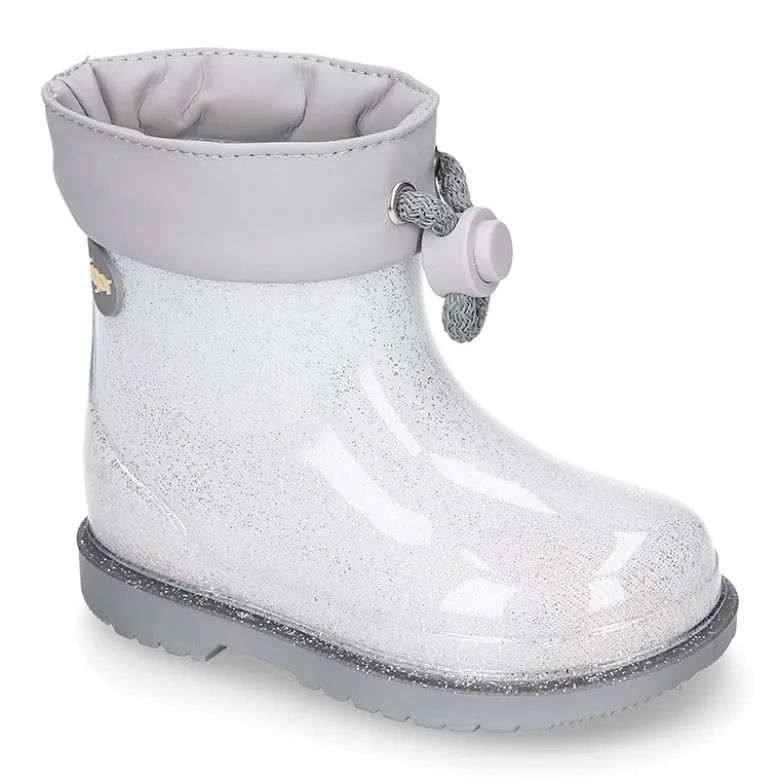 Bota de agua niñas BIMBI GLITTER con cuello ajustable.