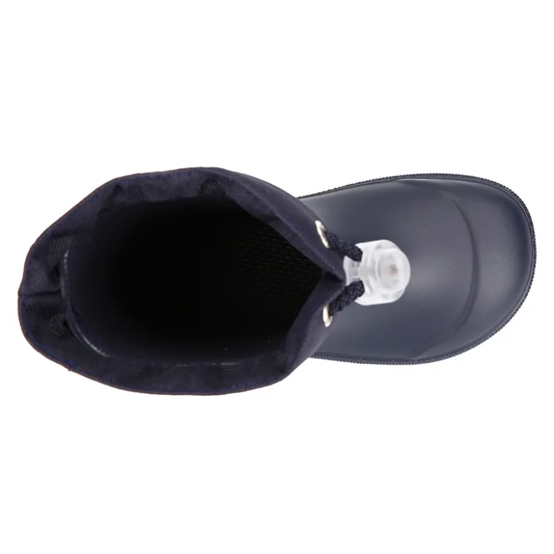 Bota de agua niños modelo respetuoso de Igor en azul marino y con cuello ajustable.