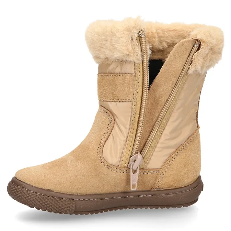 Bota niña UNICORNIO en piel serraje con Nylon.