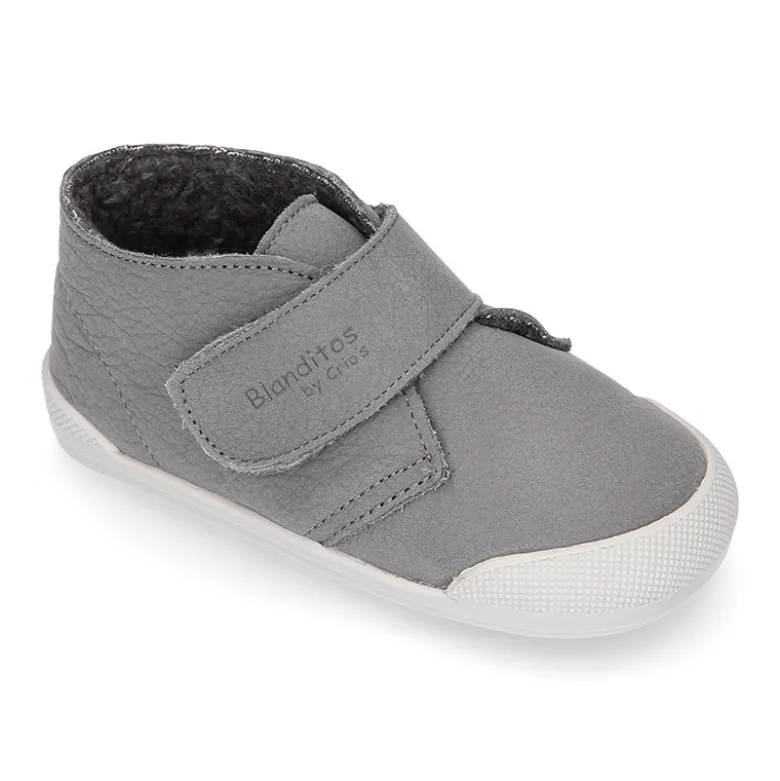 Bota niños Blanditos by Crio´s Sansa sin cordones en piel con borreguito