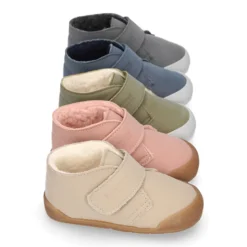 Bota niños Blanditos by Crio´s Sansa sin cordones en piel con borreguito