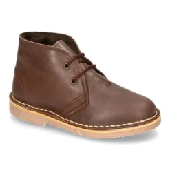 Bota Safari NIÑOS con forro de pelo con cordones en piel.