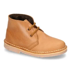 Bota Safari NIÑOS con forro de pelo con cordones en piel.