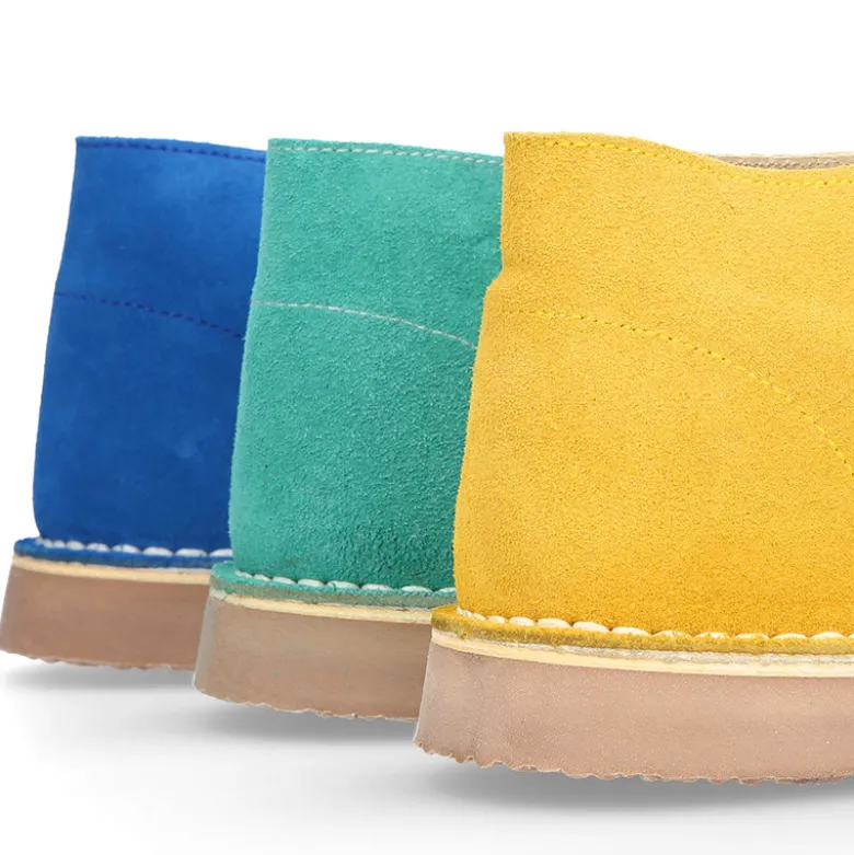 Bota Safari o Pisacacas con cordones para primavera en serraje.