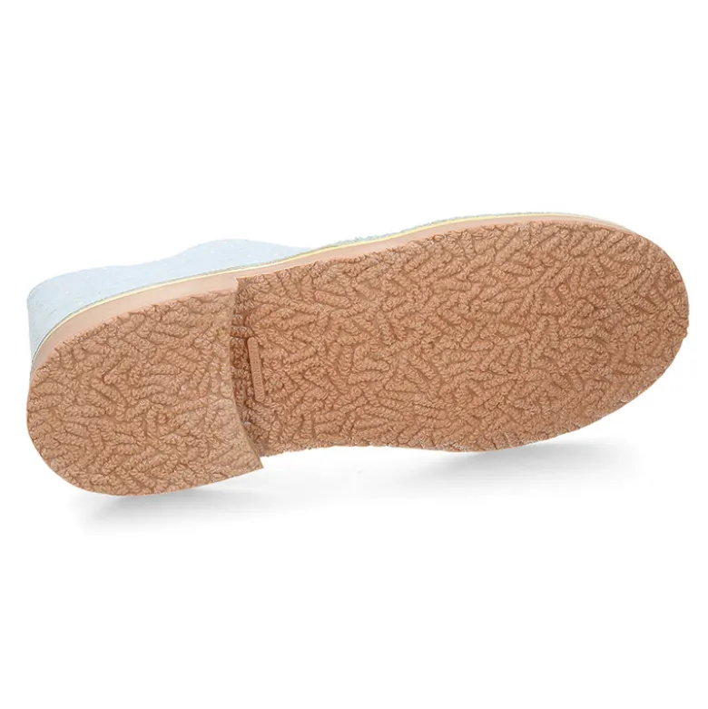 Bota Safari o Pisacacas con cordones y estampado con destellos en serraje.