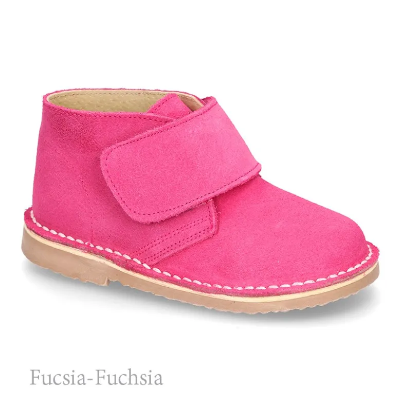 Bota Safari o Pisacacas sin cordones en piel serraje.