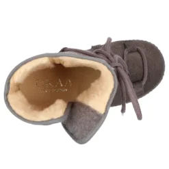 Botas niños mayores tipo ESQUIMAL con cierre adherente y cordones en piel Serraje Combinado.