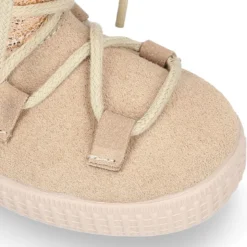 Botas niños mayores tipo ESQUIMAL con cierre adherente y cordones en piel Serraje Combinado.