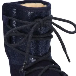 Botas niños mayores tipo ESQUIMAL con cierre adherente y cordones en piel Serraje Combinado.