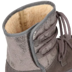 Botas niños mayores tipo ESQUIMAL con cierre adherente y cordones en piel Serraje Combinado.