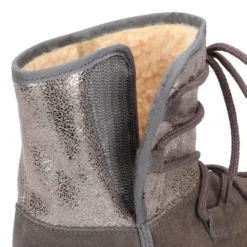 Botas niños mayores tipo ESQUIMAL con cierre adherente y cordones en piel Serraje Combinado.