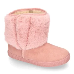 Botas niños mayores tipo ESQUIMAL cierre adherente en piel Serraje con PELO.