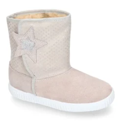 Botas niños mayores tipo ESQUIMAL con cierre adherente en piel Serraje con ESTRELLAS.