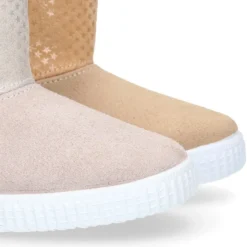Botas niños mayores tipo ESQUIMAL con cierre adherente en piel Serraje con ESTRELLAS.