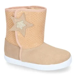 Botas niños mayores tipo ESQUIMAL con cierre adherente en piel Serraje con ESTRELLAS.