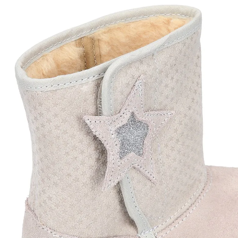 Botas niños mayores tipo ESQUIMAL con cierre adherente en piel Serraje con ESTRELLAS.