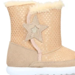 Botas niños tipo ESQUIMAL con cierre adherente en piel Serraje con ESTRELLAS.