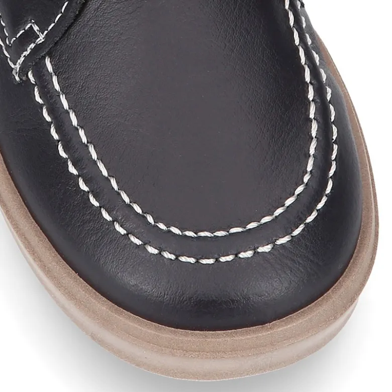 Bota zapatilla tipo MOCASÍN sin cordones en PIEL NAPA.