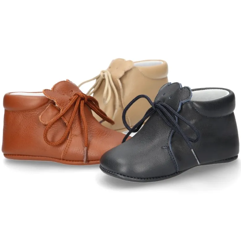Botita badana bebé OSITO sin cordones en piel napa extra suave.
