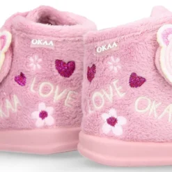 Botita casa niñas OKAA OSITO sin cordones.