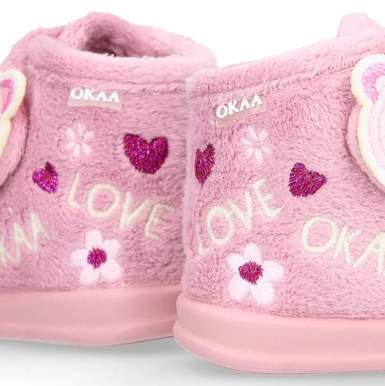 Botita casa niñas OKAA OSITO sin cordones.