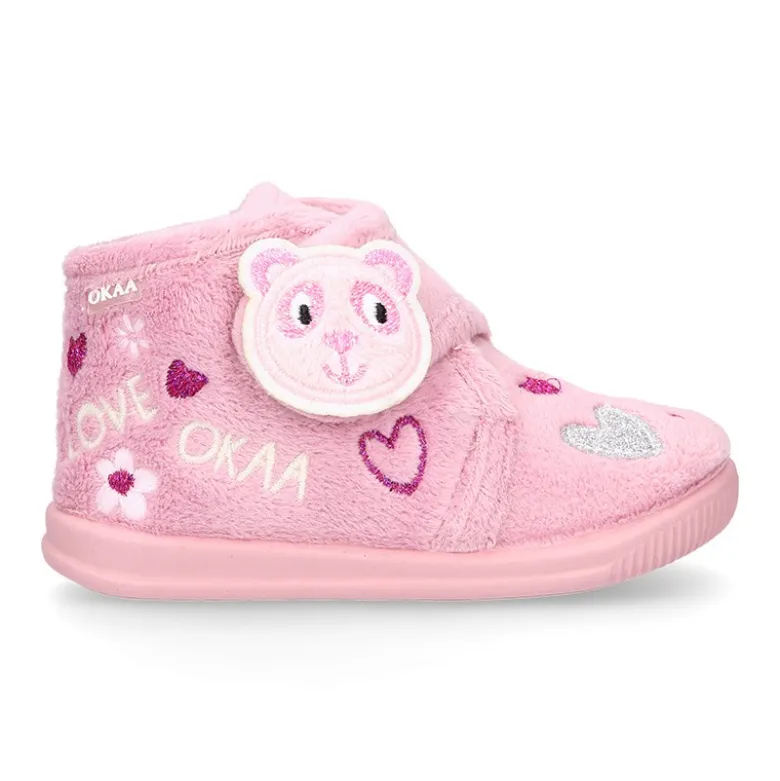 Botita casa niñas OKAA OSITO sin cordones.