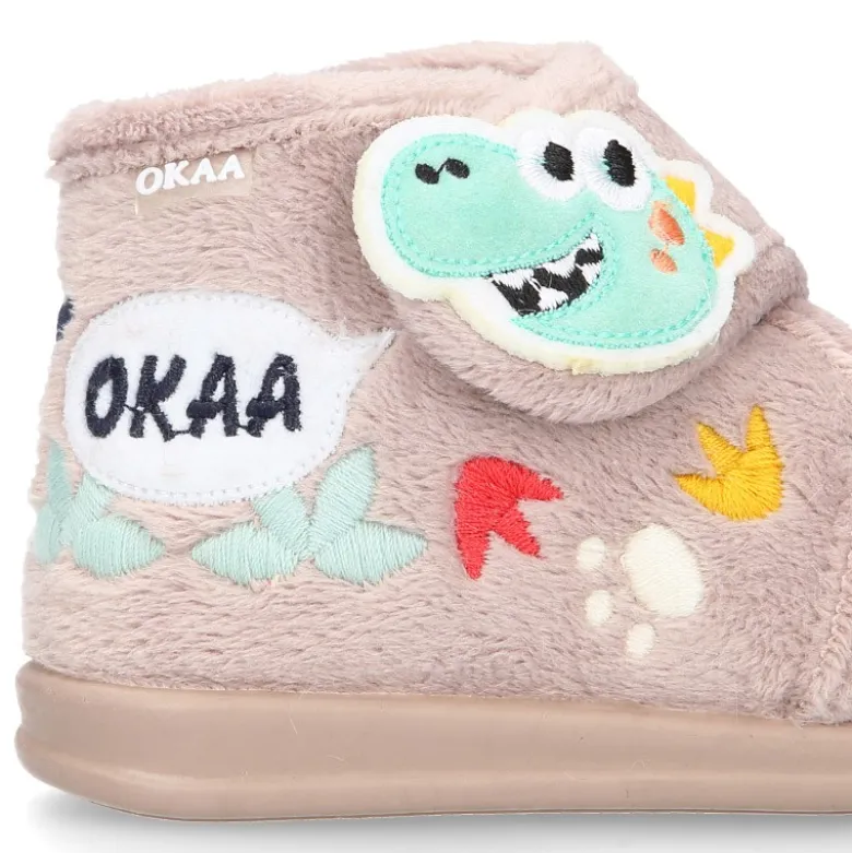 Botita casa niños DINOSAURIOS sin cordones.