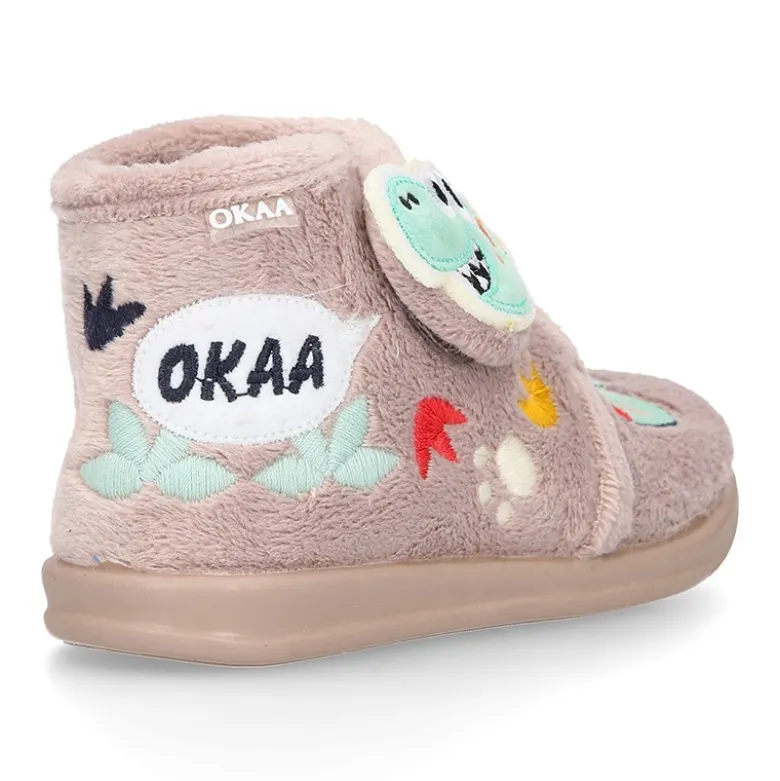 Botita casa niños DINOSAURIOS sin cordones.