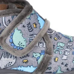 Botita casa niños estampado DINOSAURIOS sin cordones.