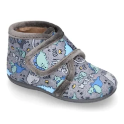 Botita casa niños estampado DINOSAURIOS sin cordones.