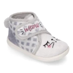 Botita casa niños GATITO sin cordones.