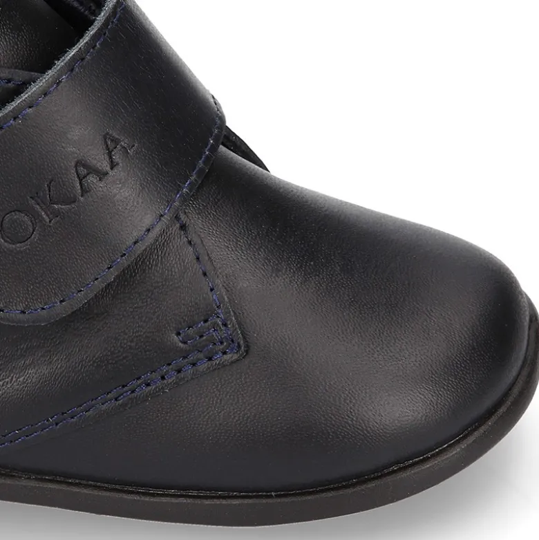 Botita colegial niños y primeros pasos sin cordones en piel lavable.