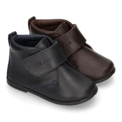 Botita colegial niños y primeros pasos sin cordones en piel lavable.