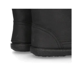 Botita con cremallera en serratex NEGRO encerado.