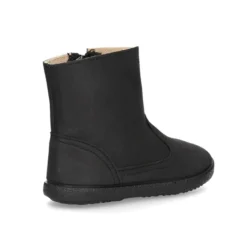 Botita con cremallera en serratex NEGRO encerado.