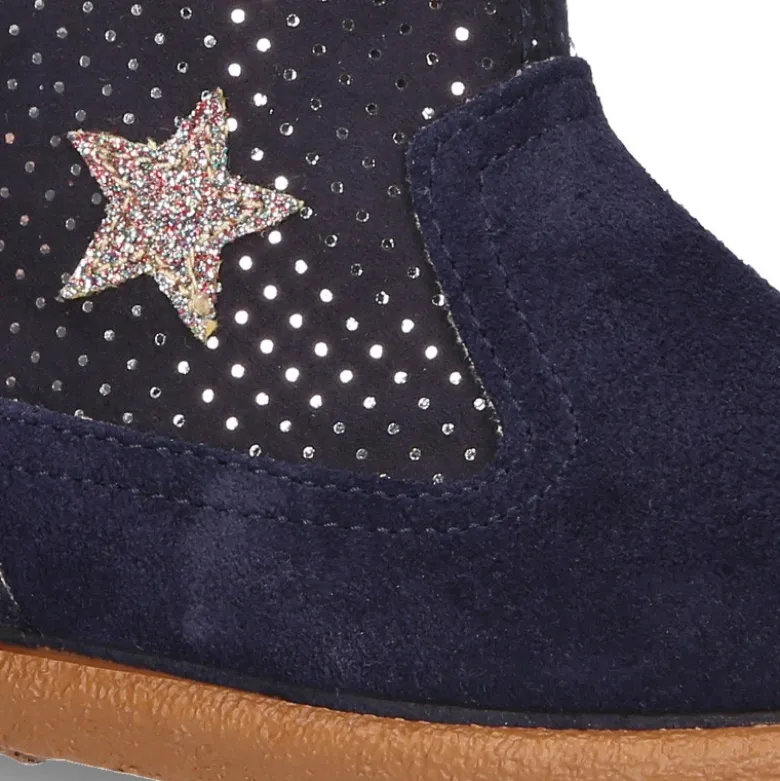 Botita con cremallera y ESTRELLAS en serratex.