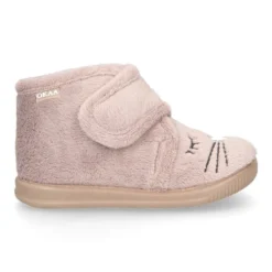 Botita de casa niñas cierre adherente GATITO en lana.