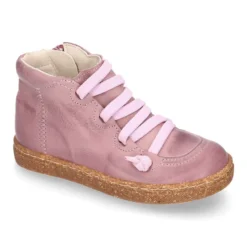 Botita niños OKAA ECO con cordones elásticos y cremallera en Piel Napa RÚSTICA SUAVE.