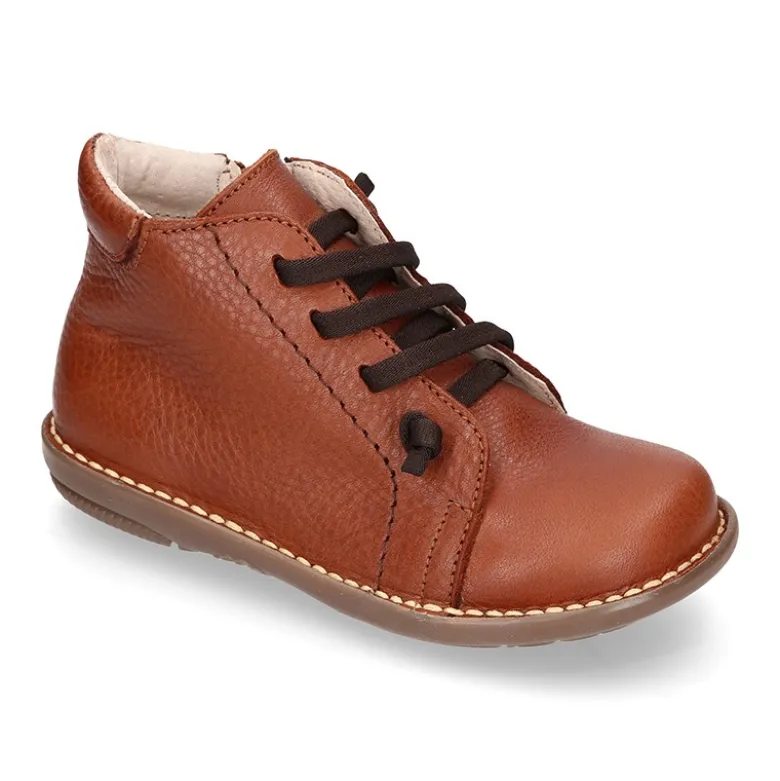 Botita niños SPORT con cremallera y cordones elásticos en piel.