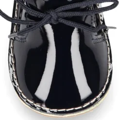 Botita Safari bebé osito con suela SUPER FLEXIBLE en piel charol.