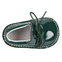 Botita Safari bebé osito con suela SUPER FLEXIBLE en piel charol.